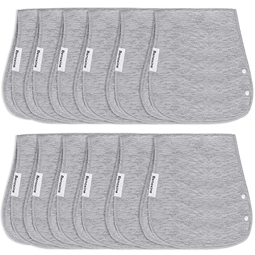 Image of Burp Cloths & Baby Bibs 2-in-1 Large Size 3 Layers Thicken 100% Cotton Super Soft Absorbent for Teething and Drooling Baby Spit Up Burping Rags Set for Boys and Girls Infant Newborn 12 Pack