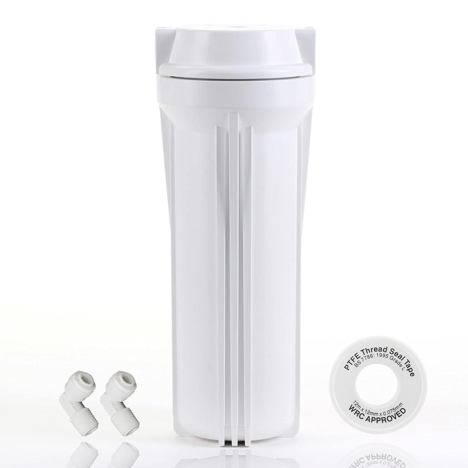 Aquafobes 10" Inchi Pre-Filter Housing/Bowl with 1/4" Elbow Connector for All Domestic RO Water Purifier-image-47