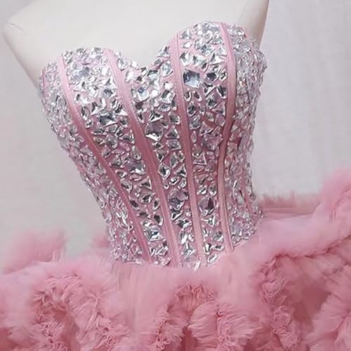 Tulle Homecoming Dresses Sparkling Teens Quinceanera Dresses Ball Gown Short Cocktail Performance Prom Dresses for Junior2