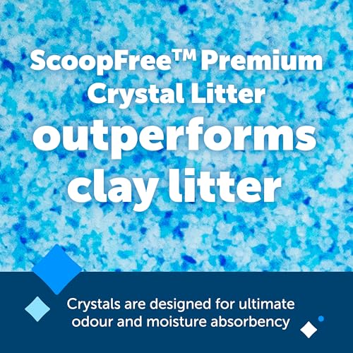 Image of PetSafe ScoopFree 4.3 lb Bags Premium Crystal Cat Litter - Outperforms Clay Litter - Refill Packs - Reusable Tray Compatible - Fresh Scent (Pack of 8)