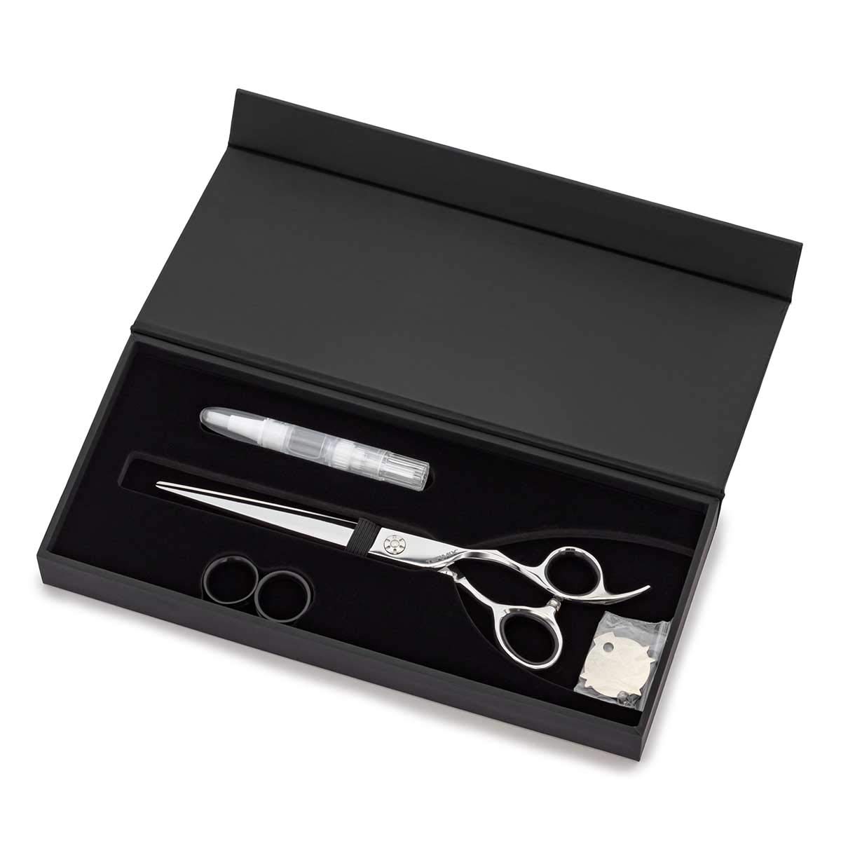 Termix Forbici Barbiere Premium 7" - Forbici per barbiere professionali di alta qualità per capelli e barba, con lame concave e acciaio inossidabile.