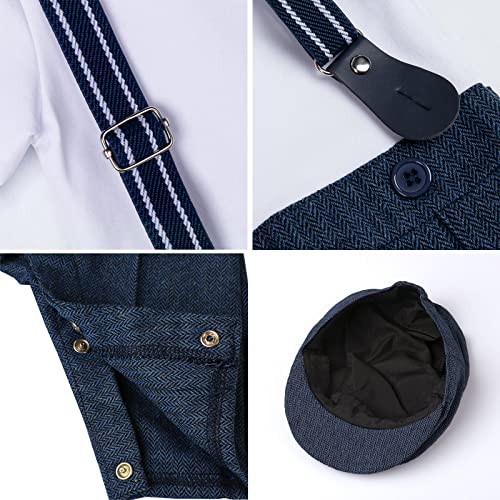 mintgreen Bébé Garçon Formel Straps Costume avec Chapeau - Image 5