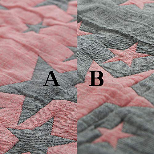 Ntbay 3 Layer Toddler Blanket, Muslin Cotton Jacquard Bed Blankets, Lightweight Thermal Baby Blanket, Super Soft And Warm Crib Blanket For All Seasons, Decoration Gift, 30"X40", Red And Black Star #TOP4