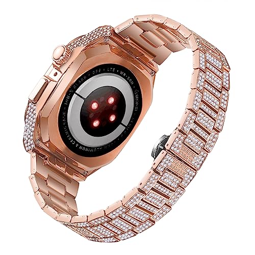 Boîtier en métal incrusté de diamants pour offrir un cadeau iWatch