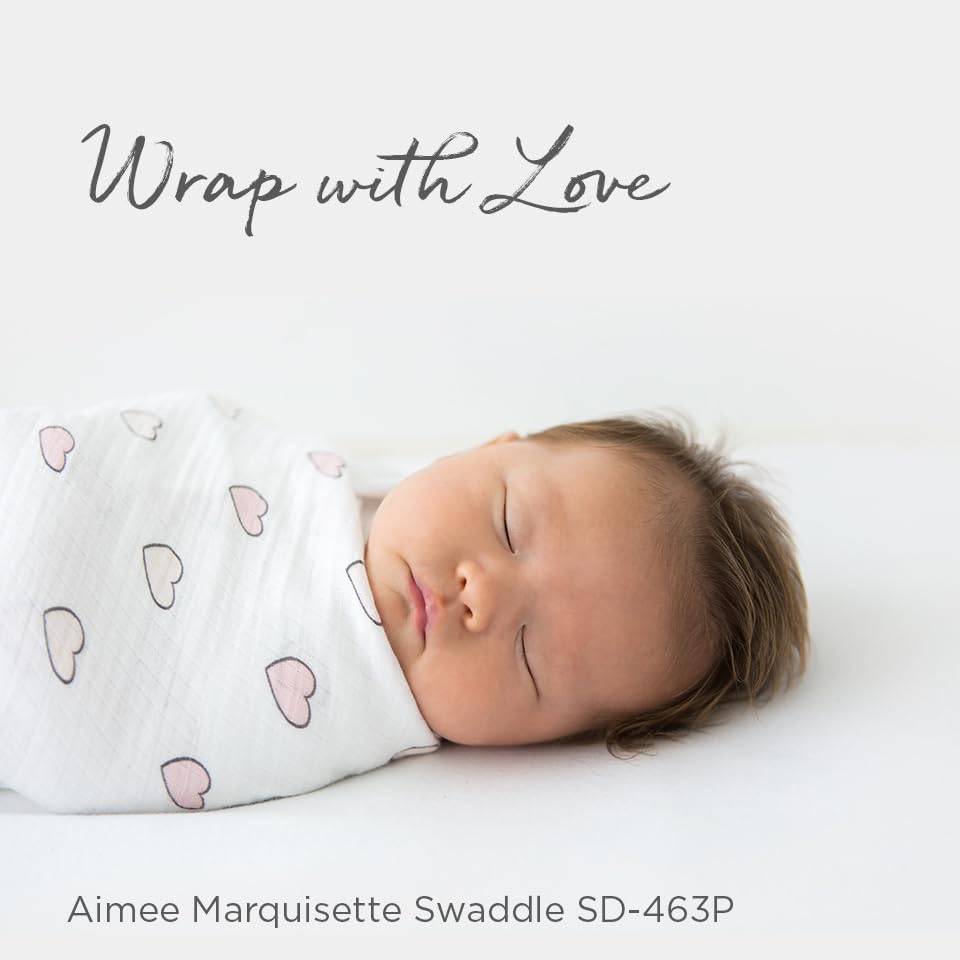 Image of SwaddleDesigns Marquisette Swaddling Blanket, Premium Cotton Muslin, Brown Mod Circles on Pastel Pink