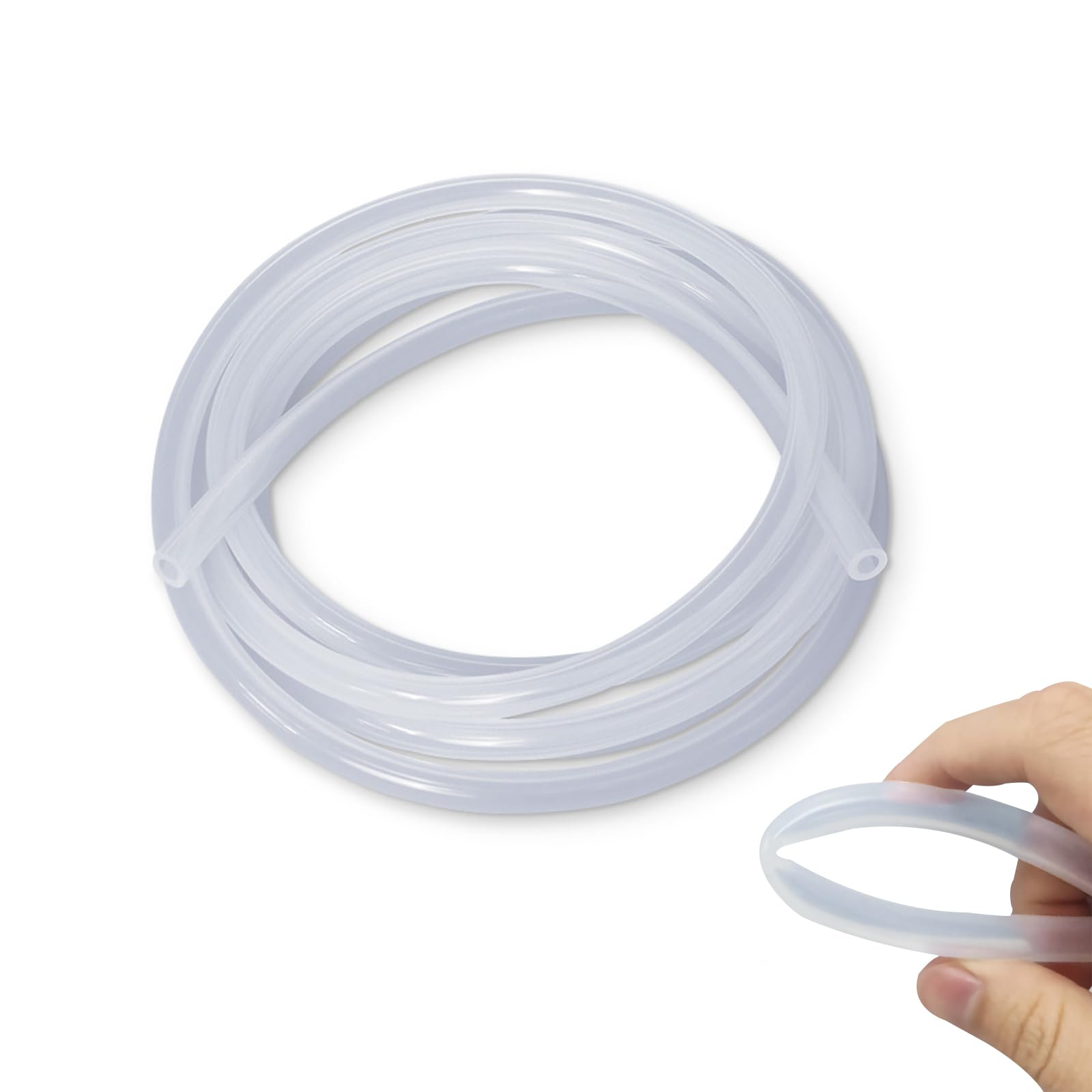 5m Silicone Tube 2mm ID x 4mm OD, Transparent Food Grade Air Hose Flexible Silicone Rubber Tubing Water Air Pipes Clear for Pump Transmission
