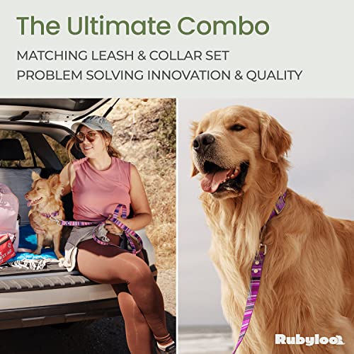 Image of Waterproof Dog Leash - 6 ft - Washable, Stink-Proof, Dirt-Proof & Odorless - Easy to Clean, Fade & Wear Resistant - Heavy-Duty with Padded Handle & Rust-Proof Clip - Pink (1 inch)