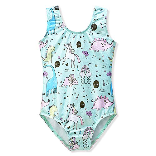 HOZIY Gymnastics Leotards for Girls Toddlers Kids Sleeveless Tumbling Outfits for Dance Print