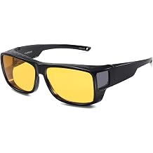 CAXMAN Night Driving Glasses for Men and Women Fit Over Your Glasses