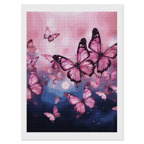 Kit peinture diamant papillon FodPand 5D foret carré 30x40 cm pour adultes et débutants