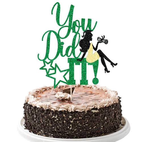YUINYO You Did It Cake Topper, Congrats Grad, I am Done