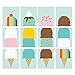 Petit Collage Ice Cream Social Matching Game – Cute Card Game for Kids for Ages 4-8 – Includes 52 Illustrated Ice Cream Cards, Ideal for 2-4 Players, Makes a Great Gift Idea
