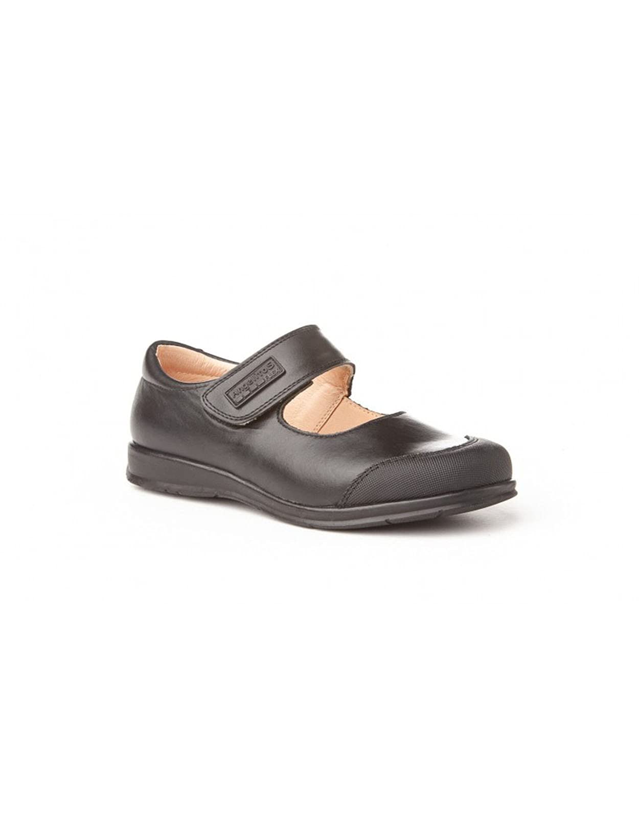 Mi Pequeña Zapatos Colegiales de Niña Color Negro | Zapatos Merceditas Fabricados en Piel con Puntera Reforzada PVC | Disponibles Desde la Talla 22 hasta la 41 | Hecho en España Modelo 463.
