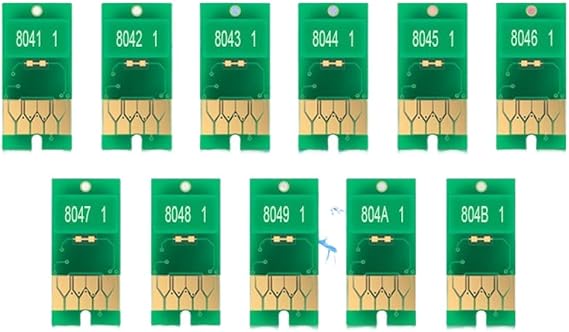 T8041 T8049 Chip de cartucho compatible con impresora SureColor P6000 P7000 P8000 P9000 P9000 Chip de uso único T804A T804B T8041-T8049 T804D 700ML (11 piezas - 11 colores)