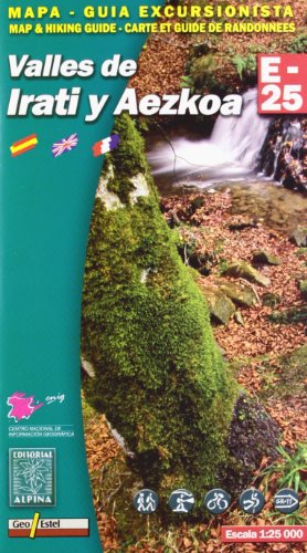 Valles de Irati y Aezkoa, mapa excursionista. Escala 1:25.000. Español, Français, English. Alpina