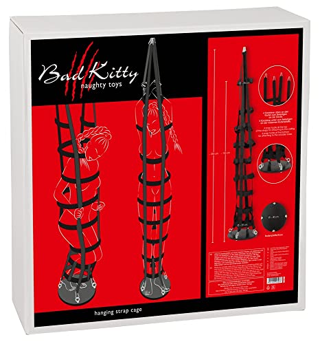 Cage à sangles suspendues Bad Kitty 05558190000 avec plaque en bois