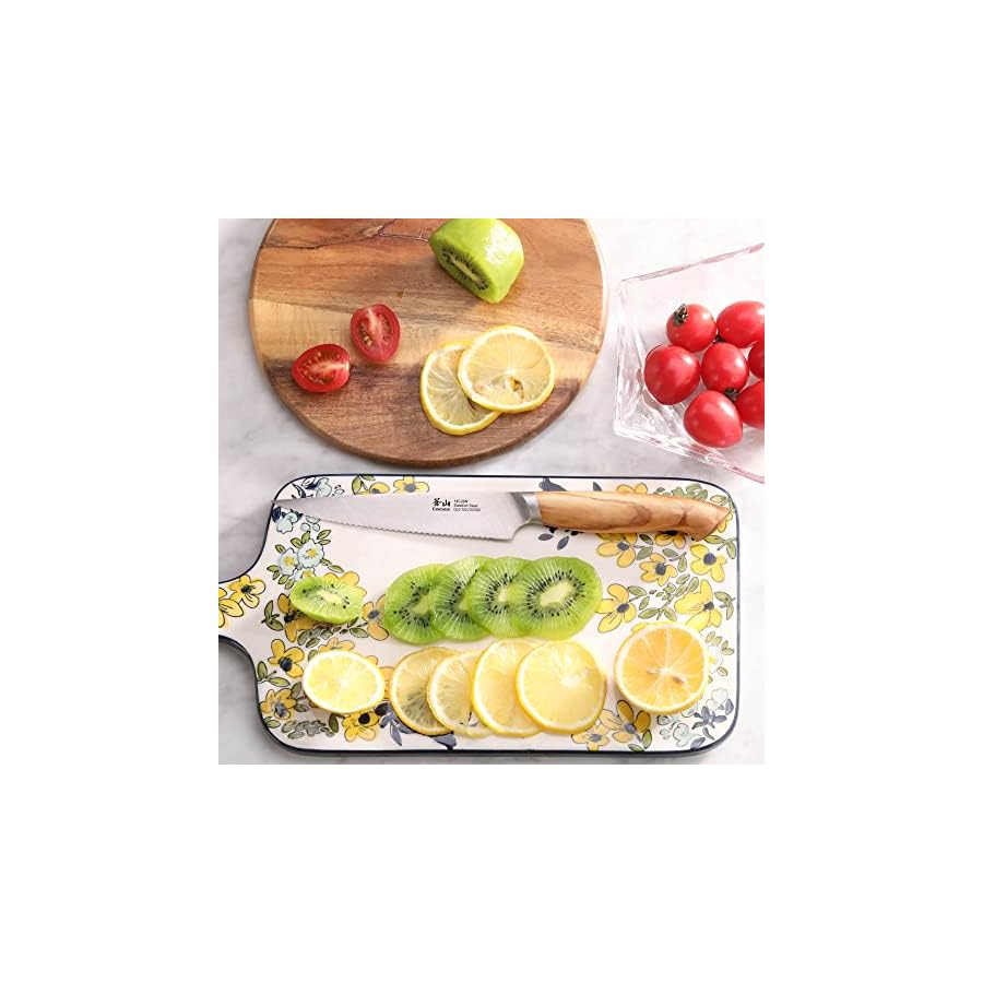 Cangshan-OLIV-Series-501622-Swedish-14C28N-Steel-Forged-5-Serrated-Utility-Knife Cangshan OLIV Series 5" Serrated Utility Knife, Forged Swedish 14C28N Steel, 501622