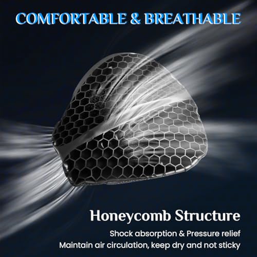 Image of STHIRA Gel Seat for Bike Motorcycle Gel Seat Cushion with Waterproof & UV Sun Cover 3D Honeycomb Breathable Bike Seat Cover Shock-Absorbing Anti-Slip Seat Cushion for Bike Universal Fit for Long Ride
