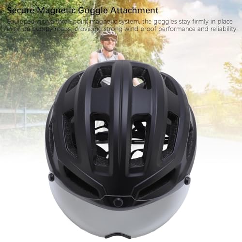 Casco de bicicleta carretera con gafas magnéticas CHICIRIS ultraligero 2