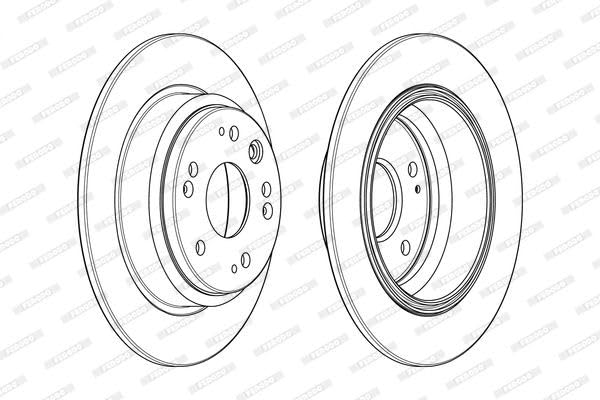 2x FERODO Disco de freno Trasero Ø282mm Altura: 61mm Espesor: 9mm macizo DDF1894C Compatible con HONDA Accord VII Tourer CM, CN Odyssey RL1, RA6, RA SHUTTLE RA Stepwgn LA-RF, UA-RF