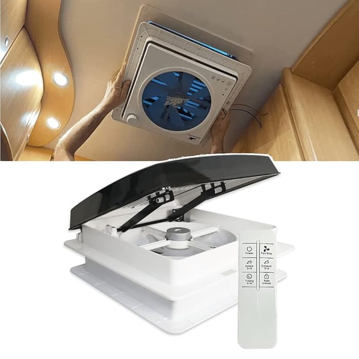 Buy Automatic Vent RV Roof Vent with Rain Sensor, Level Permanent RV