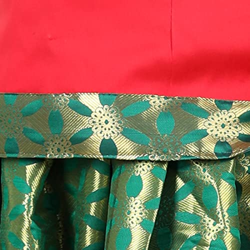 Kids Half Sleeve South Indian Traditional Pavda Pattu Lehenga Choli Pooja Special Baby Girls Ethnic Party Wear3