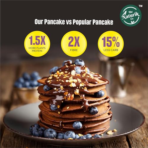 Image of The Naturik Co. Millet Hazelnut Waffle & Pancake Mix 150g | No Maida | Made with Jaggery | No Added Sugar | High Protein & Fiber | Millets Powered | Ready in 2 Minutes | No Preservatives | As Seen On Shark Tank |
