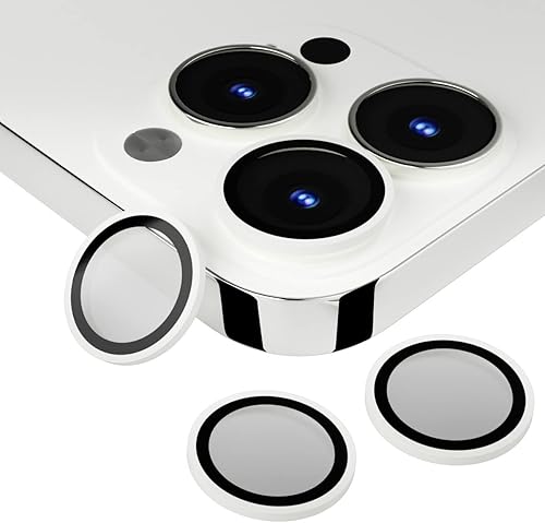 Sapphireman Sapphire - Protector de lente de cámara para iPhone serie 13, antiarañazos (para iPhone 13 Pro  13 Pro Max, plateado)