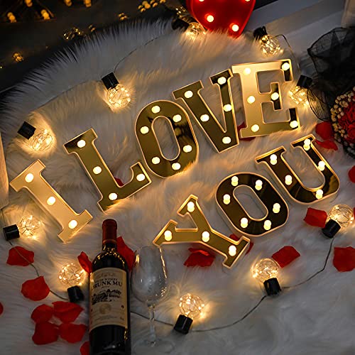 Lettre Allume la Forme de Symbole de LED,Lampes de Table de chapiteau en Plastique d'alphabet,fête de Mariage d'anniversaire Tous Les Jours à la Maison tenture Murale décor en Forme de Coeur