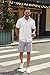COOFANDY Shorts for Men 9 inch Cotton Chino Summer Fashion Pull on Golf Walking Shorts Light Grey