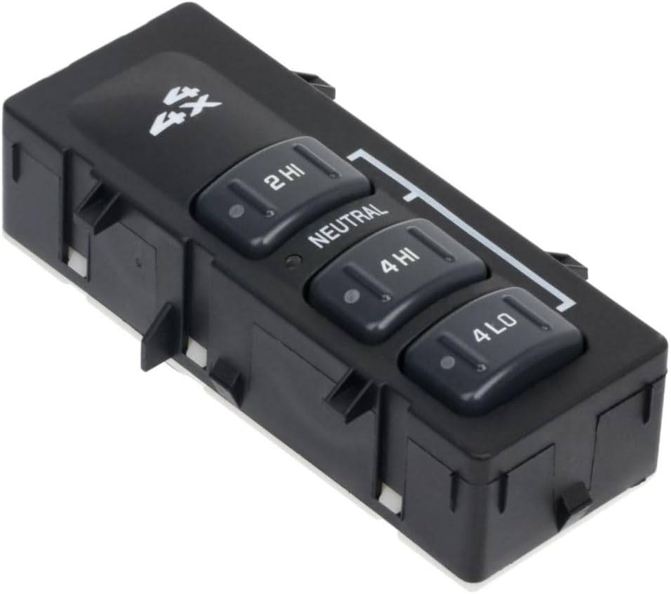4 Wheel Drive Selector Switch (Black) for Silverado 1500/1500HD/2500/2500HD/3500 2001-2002,for Tahoe 2001-2002,for K1500/K2500 Suburban 1998-1999 Front Female-Connect Gender