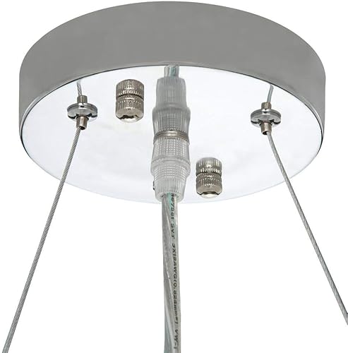 Miniatura 2 de Hampton Bay 07276-1 Colgante de tambor de techo blanco de 3 luces