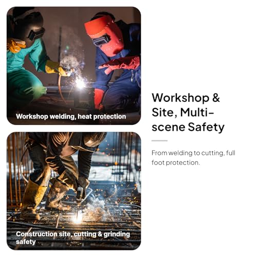 GaotKeut Welding Shoe Covers Heavy Duty Heat Resistant Fire Resistant Welding Spats by GaotKeut - Image 9