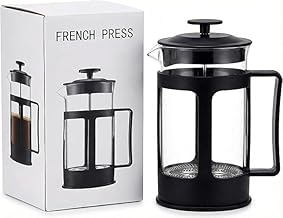 DOPPIO French Press Coffee Maker – Premium Glass & Stainless Steel Plunger (600ml)