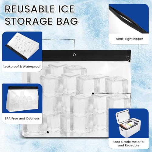 2 bolsas reutilizables para almacenamiento de hielo con cierre seguro miniatura 2