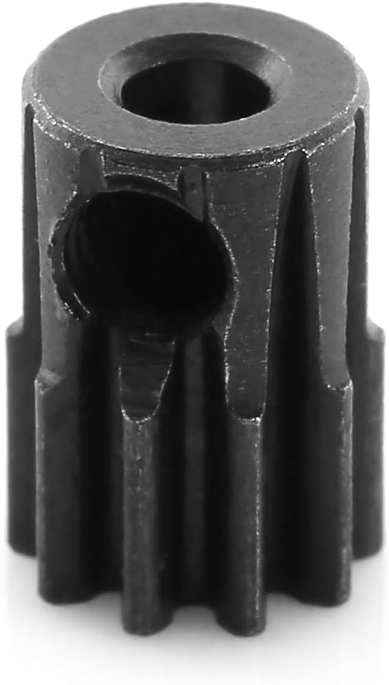 48DP 10T Metal Pinion, 2.3mm Shaft Bore Gear, CNC Hardened Steel Gear, Metal Motor Gear for 2.3mm Shaft Motor, 1/16 1/18 RC Car Metal Gear Upgrade Part 4Pcs