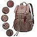BeautyWill Unisex Causal College Daypack for School Travel Hiking Backpack Canvas Rucksack