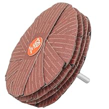 4" Abrasive Sanding Mop Flap Sander for Drill or Drill Press, 1/4" Shank Flap Wheel Sander for Woodworking, Finishing and Contours, 120 Grit