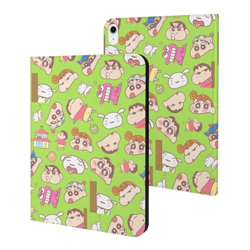 [シンニン] iPad 10世代 ケース 10.9インチ ipad 第9世代 / 第8世代 / 第7世代 ケース 10.2インチ シロ しんちゃん キャラクター 可愛い 三つ折スタンド アイパッド ケース 保護カバー