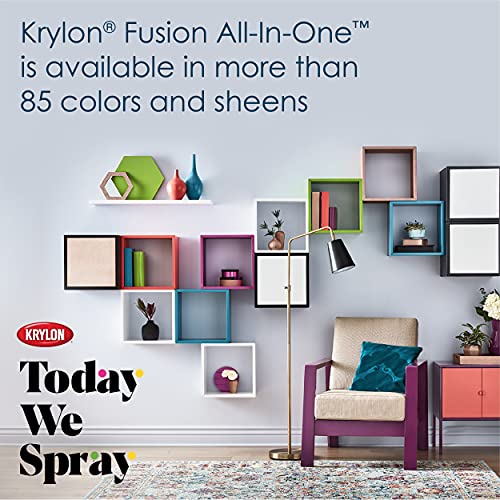 Krylon K02727007 Fusion All-In-One Spray Paint For Indoor/Outdoor Use, Gloss White,12 Ounces #TOP7