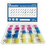 Domecka 160pcs Heat Shrink Wire connectors Butt connectors Spade Ring Hook Bullet Fork terminals con