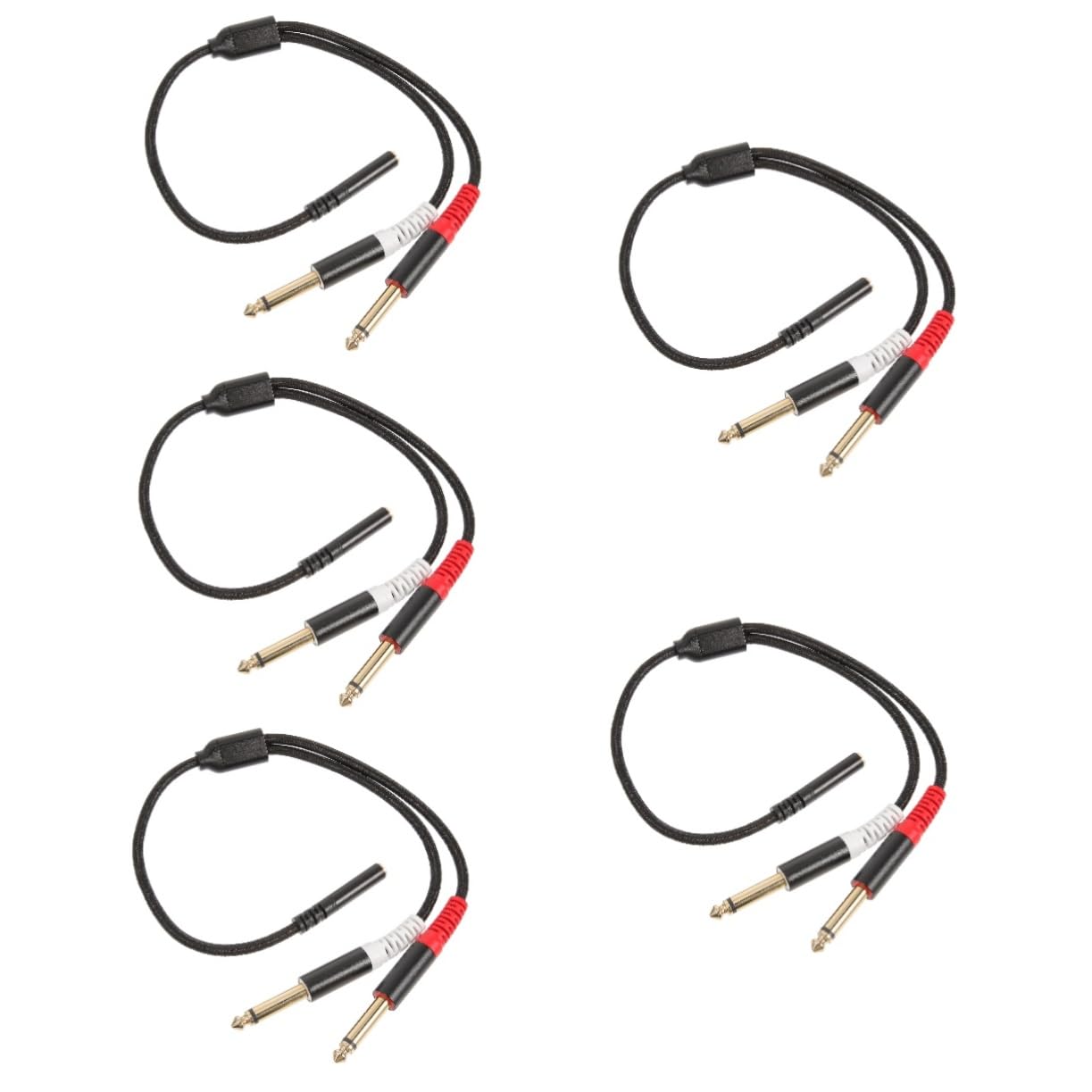HOMSFOU 5stücke Audio Splitter Dual Adapterkabel Für Klare Klangübertragung Für Heimkinos Und Audiogeräte Flexibles Design Hohe Klangqualität Installieren