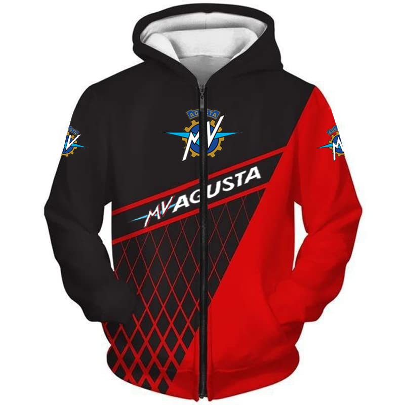 GIOPSQ Felpe con cappuccio da uomo per MV_AGUSTA Stampa 3D Felpe con cappuccio pullover casual con cappuccio Casuale/E/XL