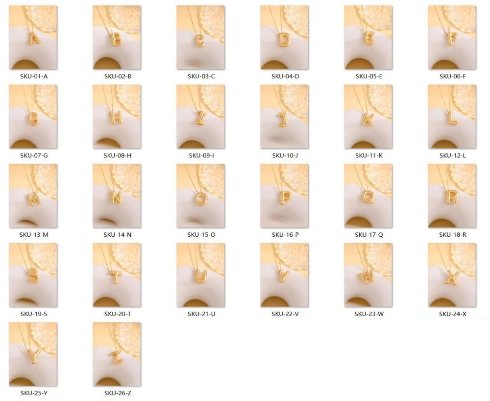 Halskette Mit Blasenbuchstaben-Anhänger, Schmuck, Az 26, Anfangsbuchstaben-Anhänger, Kette, Choker-Halskette, Süße, Bauschige, Glänzende Buchstaben-Halskette Mit Perlenkette Für Frauen