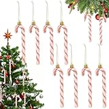 8 Pièces Sucre d Orge Noel, 14 cm Décoration Sapin Noel, Sucre d'orge Deco Noel Sapin, Décoration Sapin de Noël, Decoration Noel Sapin Canne de Bonbons