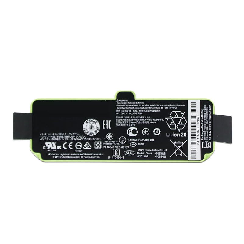 14.8V 6500mAh Iones de Litio Batería Repuesto de Compatible con For iRobot Roomba 600 700 800 900 Series 614 615 620 640 650 655 675 690 760 770 780 790 860 870 880 890 895 960 966 980 985