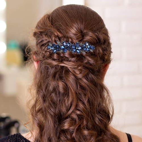 Pinza para cabello con cristales azul Shimmeroo miniatura 6