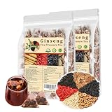 Ginseng Five Treasure Tea, Kidney Tea Formula Ginseng Six Treasure Natural Detox for Men & Women, Organic Chinese Herbal Tea, 6 Precious Ingredients Formula (2 Bags 50 Pcs)