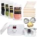Bluezoo Waxing Kit Electric Wax Warmer with Hard Wax Beans Mini Melting Pot and Wax Applicator Sticks