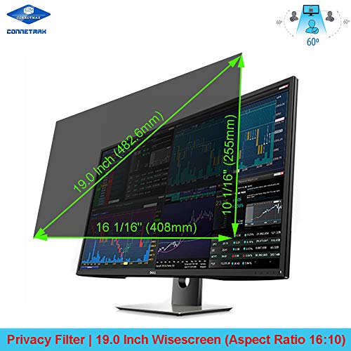 Connet Max 19.0 inch (Diagonally Measured) Anti Glare Privacy Screen Filter for Widescreen